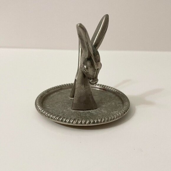 Vintage Seba Mule Donkey Metal Ring Holder Silver Plated Made In England ZBA - Picture 6 of 14